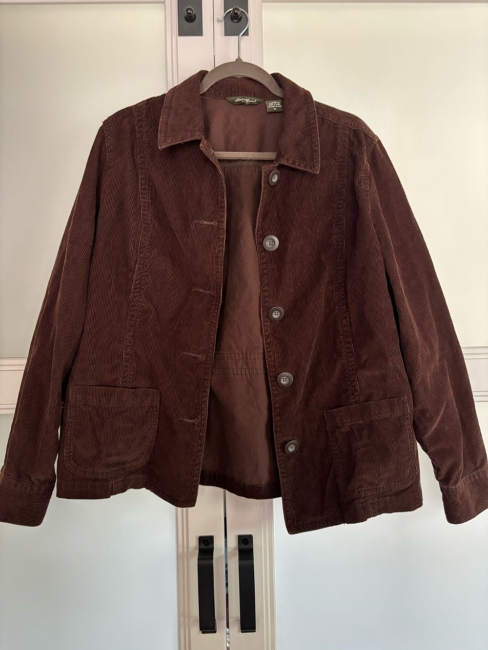 Vintage Eddie Bauer Brown Corduroy Button-Up 90s Jacket